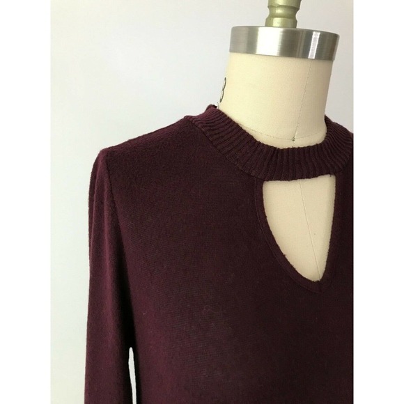 Fortune Ivy Stitch Fix Maroon‎ Red Keyhole Dress - Picture 3 of 8